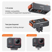 VRIG Magnetic Quick Release Adapter for Action Camera , Spec: Base+Top Cover Kit