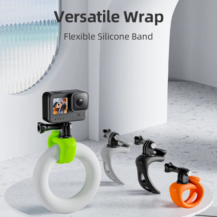 TELESIN Action Camera Mount Silicone Adjustable Mini Flexible Bracket For GoPro HERO / Insta360 / DJI Action Camera(Green)