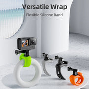 TELESIN Action Camera Mount Silicone Adjustable Mini Flexible Bracket For GoPro HERO / Insta360 / DJI Action Camera(Green)