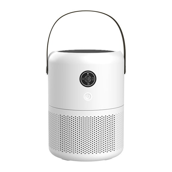 HX830 Smart Digital Display UV Ultraviolet Sterilization Desktop Negative Ion Air Purifier(White)