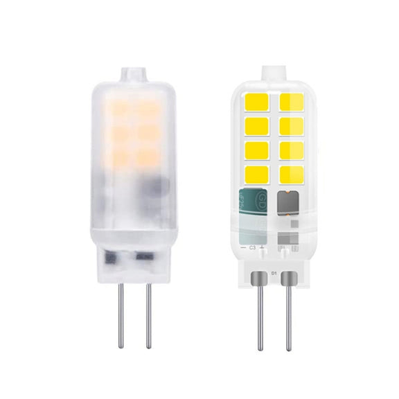 G4 AC/DC12V 3W Flicker-free Replacement LED Halogen Lamp Beads, Light Color: Warm White(Milky White Cover)