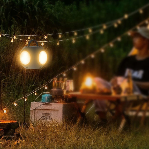HX123 Handheld Folding Flashlight Camping Light Portable Outdoor Wireless Atmosphere Light(Gray)