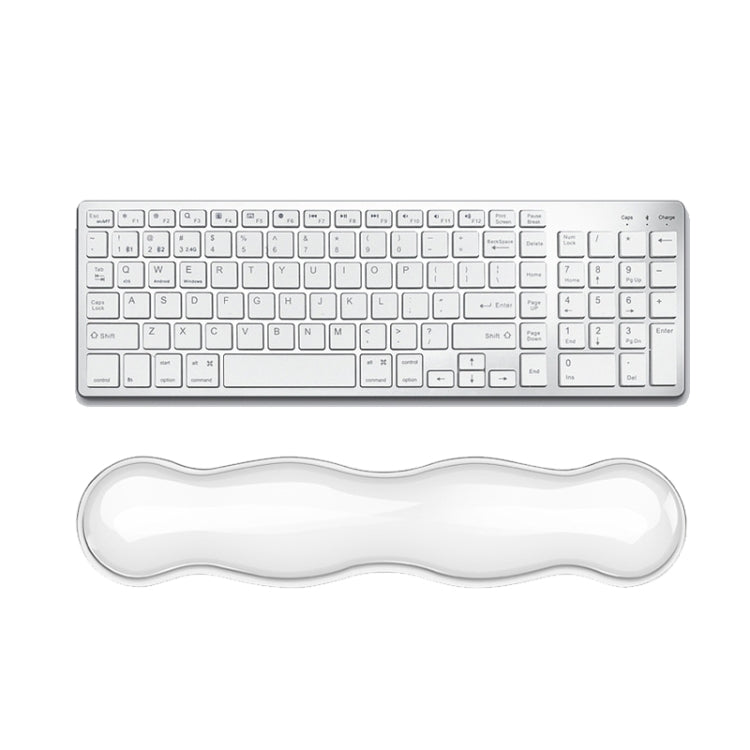 Cool Silicone Keyboard Wrist Rest Mouse Pad Relieve Wrist Fatigue, Spec: Large Transparent