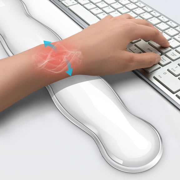 Cool Silicone Keyboard Wrist Rest Mouse Pad Relieve Wrist Fatigue, Spec: Large Green