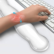 Cool Silicone Keyboard Wrist Rest Mouse Pad Relieve Wrist Fatigue, Spec: Large Transparent