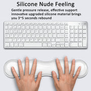 Cool Silicone Keyboard Wrist Rest Mouse Pad Relieve Wrist Fatigue, Spec: Large Transparent Gray