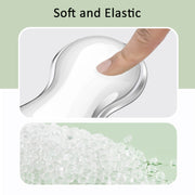 Cool Silicone Keyboard Wrist Rest Mouse Pad Relieve Wrist Fatigue, Spec: Large Transparent Gray