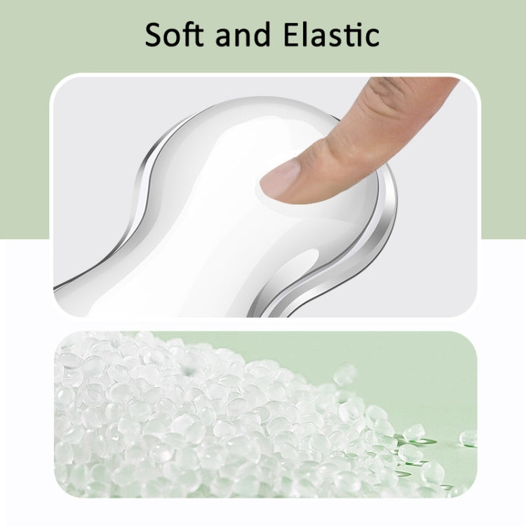 Cool Silicone Keyboard Wrist Rest Mouse Pad Relieve Wrist Fatigue, Spec: Large Transparent Gray