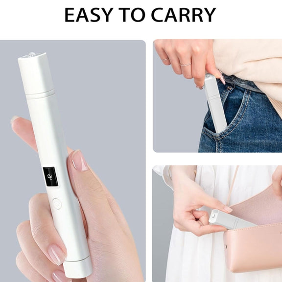 UV LED Nail Lamp Portable Retractable Nail Drying Light Mini Handheld Nail Dryer Lamp With Bracket(White)