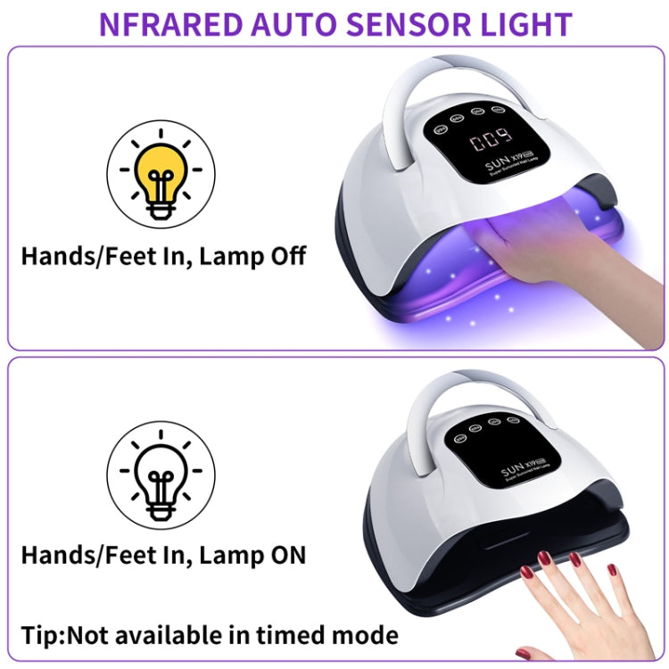 X19Max UV LED Nail Drying Lamp High Power 320W Quick Drying Nail Polish Gel Nail Dryer Light(EU Plug)