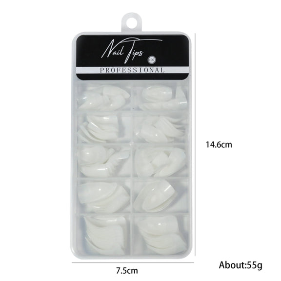 100pcs /Box Stiletto Nail Tips Halloween Style Stiletto False Eagle Claw Art Nails(Transparent)