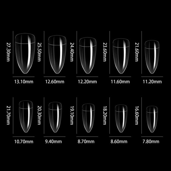 100pcs /Box Stiletto Nail Tips Halloween Style Stiletto False Eagle Claw Art Nails(Transparent)