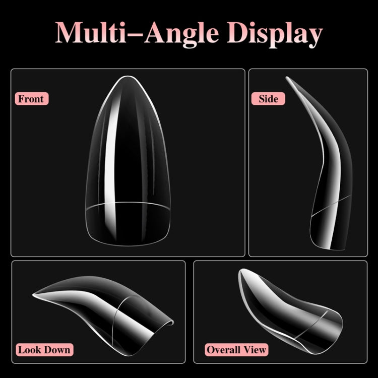100pcs /Box Stiletto Nail Tips Halloween Style Stiletto False Eagle Claw Art Nails(Transparent)