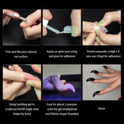 100pcs /Box Stiletto Nail Tips Halloween Style Stiletto False Eagle Claw Art Nails(Transparent)