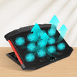NUOXI X100 11-Fans LED Screen Adjustable Laptop Radiator Cooling Rack - Cooling Pads by NUOXI | Online Shopping South Africa | PMC TechLife | Buy Now Pay Later Mobicred