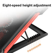 NUOXI X100 11-Fans LED Screen Adjustable Laptop Radiator Cooling Rack