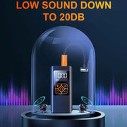 Car Portable Mini Tire Intelligent Air Pump, Style: Wired+Storage Bag