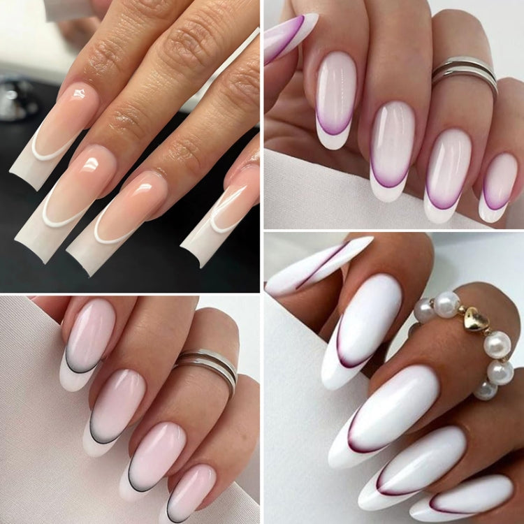 SD-1931 Line Nail Art Stickers Self-Adhesive Gradient Color French Manicure Stickers DIY Nail Tips Decals