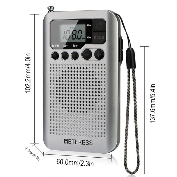 RETEKESS TR106 Portable Radio With Sleep Timer