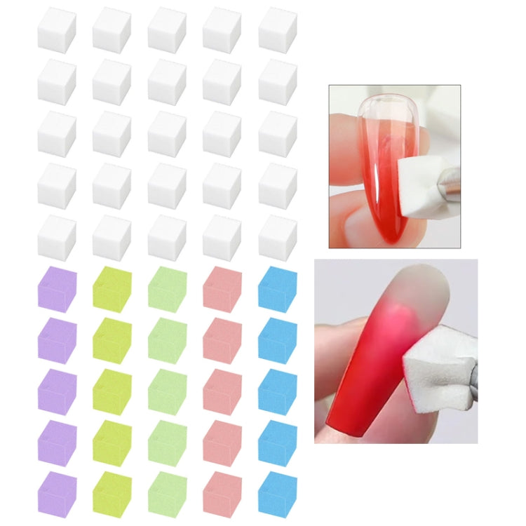 50pcs /Box 1cm Mini Nail Art Sponges Gradient Aura Effect Designs Manicure Brush Tool(Mixed Colors)