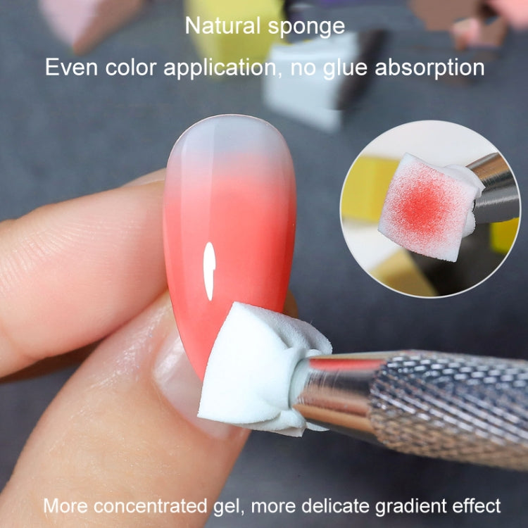 50pcs /Box 1cm Mini Nail Art Sponges Gradient Aura Effect Designs Manicure Brush Tool(Mixed Colors)