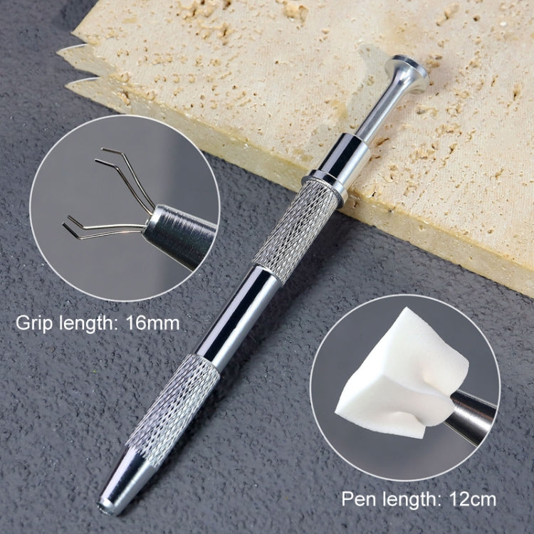 Nail Sponge Gripper Non-slip Manicure Tool Pat Gel Sponge Grabbing Pen(Silver)
