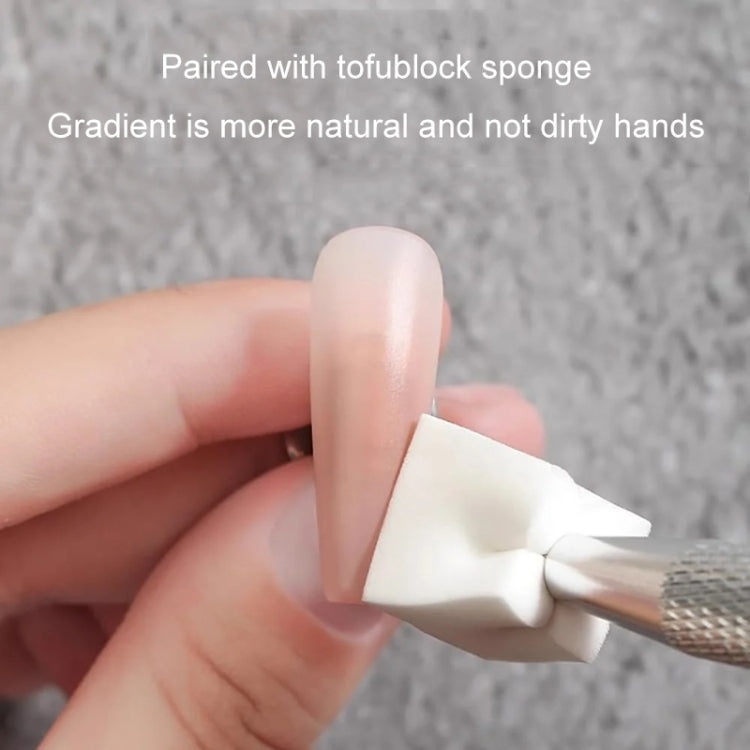 Nail Sponge Gripper Non-slip Manicure Tool Pat Gel Sponge Grabbing Pen(Silver)