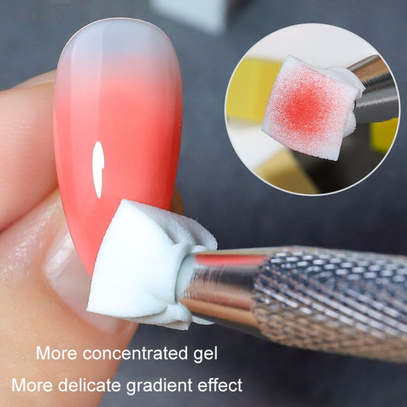 Nail Sponge Gripper Non-slip Manicure Tool Pat Gel Sponge Grabbing Pen(Silver)