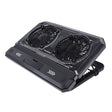 NUOXI C300 Dual-fans RGB Light Adjustable Laptop Radiator Lifting and Folding Cooling Stand(Black) - Cooling Pads by NUOXI | Online Shopping South Africa | PMC Jewellery | Buy Now Pay Later Mobicred