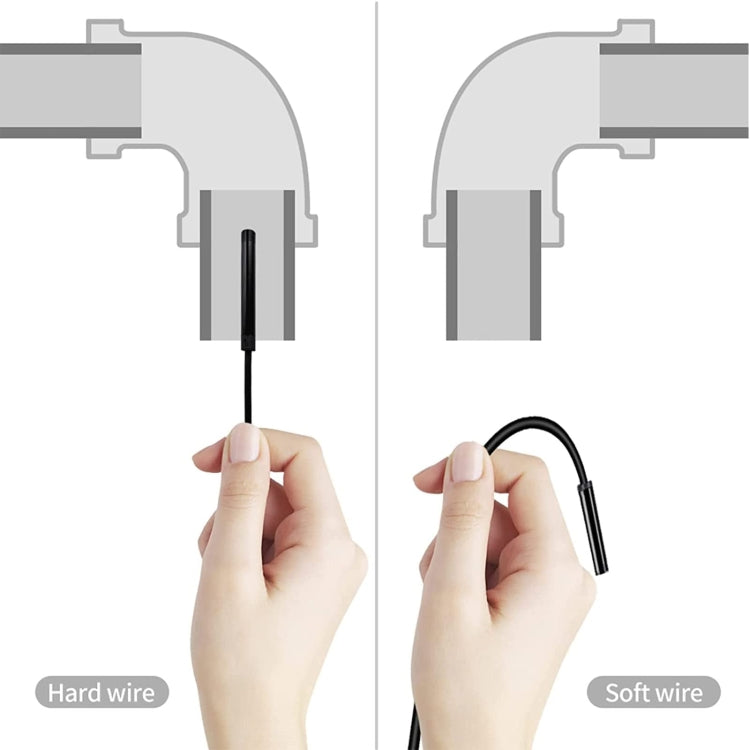 2.4 inch Screen Fuel Tank Inspection Night Vision 8mm Endoscope, Length: 3m Hard Wire