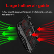 NUOXI 3-fans LED Light Adjustable Laptop Radiator Cooling Rack(Black)