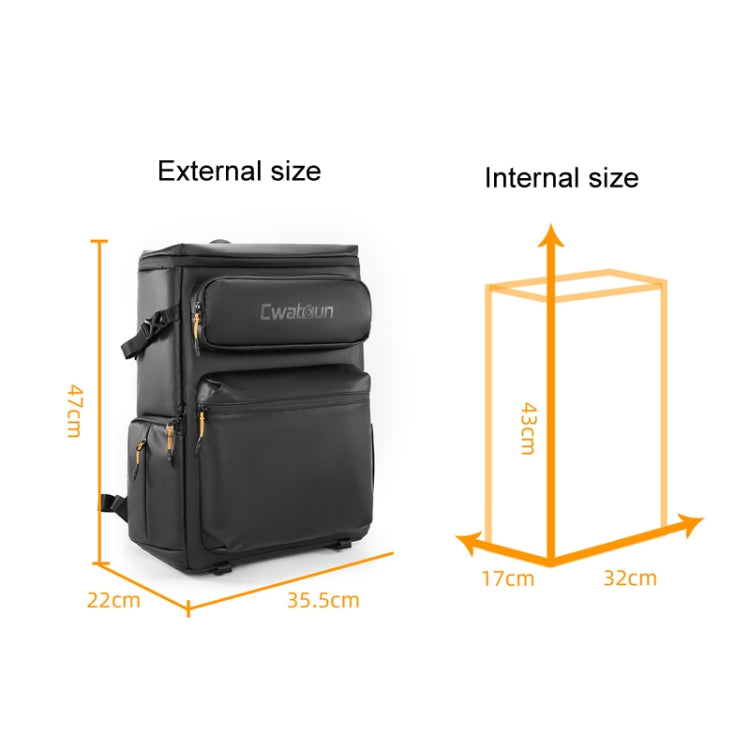 Cwatcun D141 Shoulder Drone Bag Large Capacity Multifunctional Water-resistant Photography SLR Camera Bag(Black Extra Large)