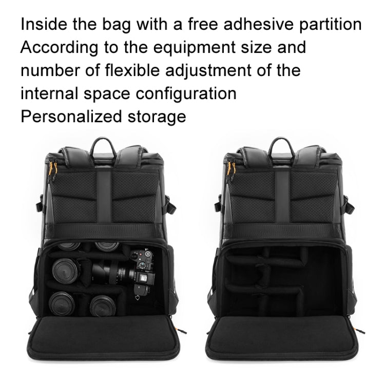 Cwatcun D141 Shoulder Drone Bag Large Capacity Multifunctional Water-resistant Photography SLR Camera Bag(Black Extra Large)