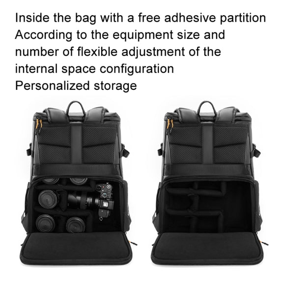 Cwatcun D141 Shoulder Drone Bag Large Capacity Multifunctional Water-resistant Photography SLR Camera Bag(Black Extra Large)