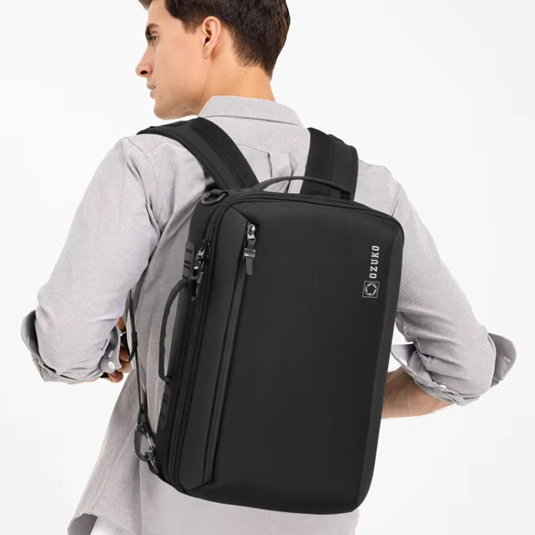Ozuko Business Laptop USB Backpack Men Schoolbag(Dark Gray)