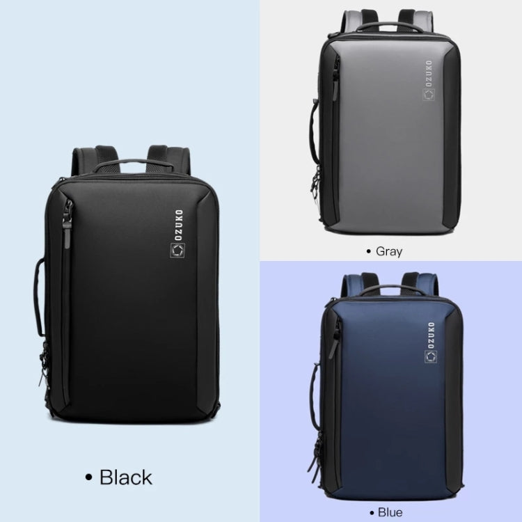 Ozuko Business Laptop USB Backpack Men Schoolbag(Dark Gray)