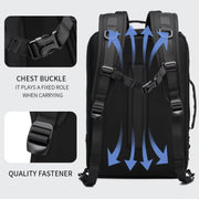 Ozuko Business Laptop USB Backpack Men Schoolbag(Dark Blue)