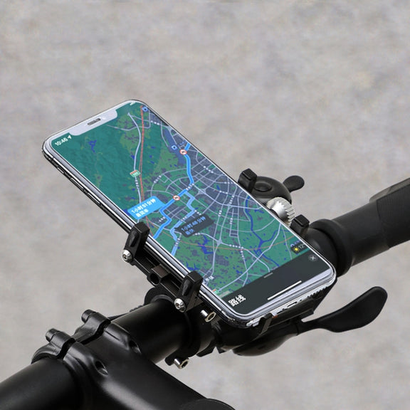 Aluminum Alloy Motorcycle Bicycle Navigation Mobile Phone Holder(Red)