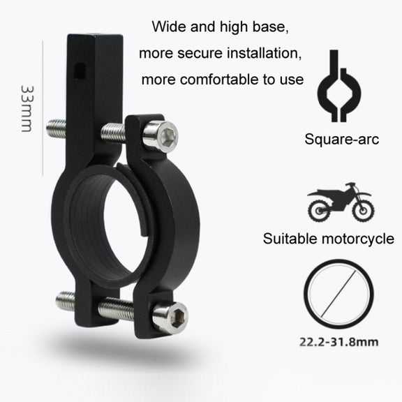 Aluminum Alloy Motorcycle Bicycle Navigation Mobile Phone Holder(Red)