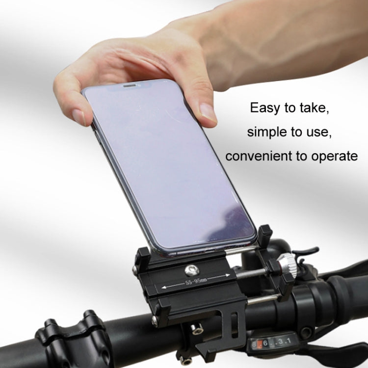 Aluminum Alloy Motorcycle Bicycle Navigation Mobile Phone Holder(Red)