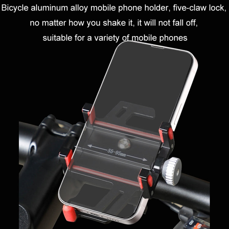 Aluminum Alloy Motorcycle Bicycle Navigation Mobile Phone Holder(Blue)