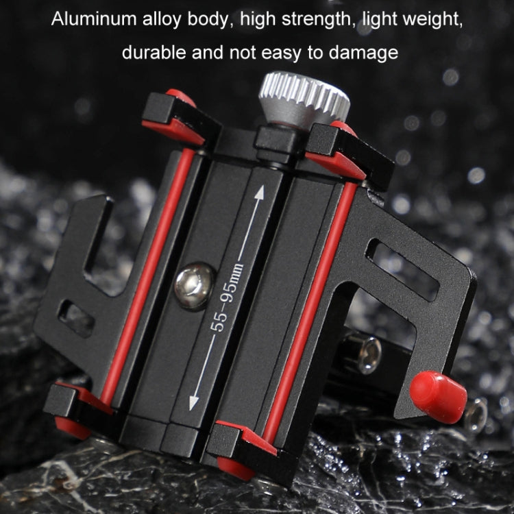 Aluminum Alloy Motorcycle Bicycle Navigation Mobile Phone Holder(Red)