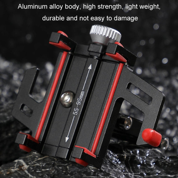 Aluminum Alloy Motorcycle Bicycle Navigation Mobile Phone Holder(Red)