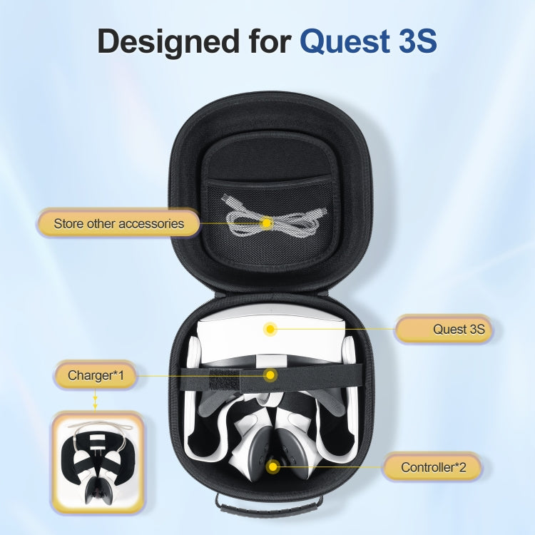 For Meta Quest 3S STARTRC GAMES Oxford Cloth Handheld Storage Bag(Transparent)
