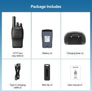 RETEVIS H777 1pair 16 Channels Compact Portable Handheld Walkie Talkie With Charging Base, Style: FRS