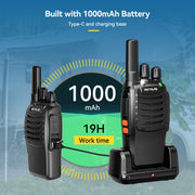 RETEVIS H777 16 Channels Compact Portable Handheld Walkie Talkie With Charging Base, Style: FRS