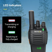 RETEVIS H777 1pair 16 Channels Compact Portable Handheld Walkie Talkie With Charging Base, Style: PMR