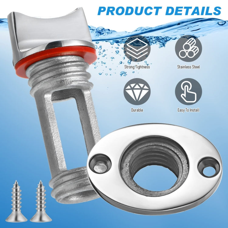 Stainless Steel Water Plug For Kayak Stern Drain, Set: 2pcs