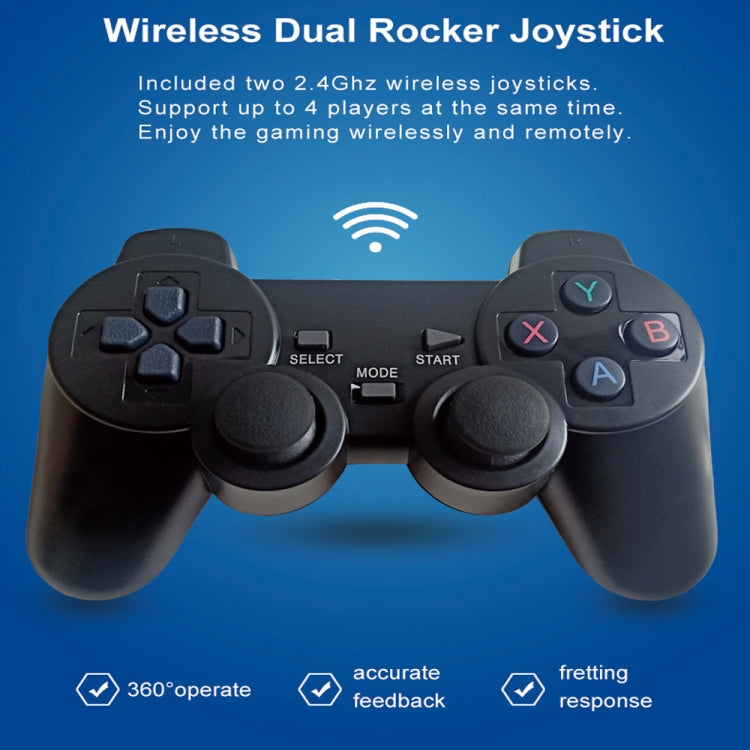 W8PRO 64G Dual System HD Wireless Joystick Retro Gaming Console With 36000+ Games EU Plug