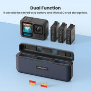 For GoPro HERO13 Black aMagisn Battery Charging Box Triple Slot Charging Case